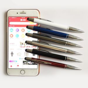 Logo Customization Options Metal Smartphone Screen Touch Stylus Ball Pen for
