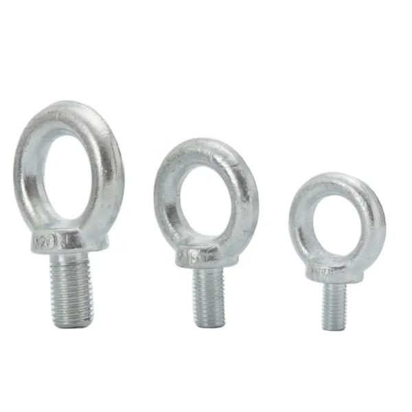 Galvanized Collar Eyebolt DIN580 M2-M60 Carbon Steel Forged Eye Ring Bolts And Nuts
