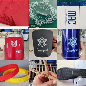 50W Fiber Laser Marking Machine 100W Stainless Steel Engraver Marker Add Axis