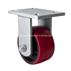 Zinc Plated 6 1300kg Rigid TPU Caster 9306-86t Customization