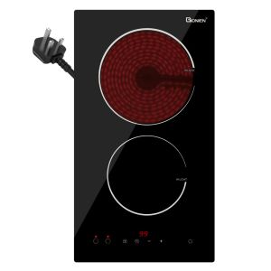 30cm Double Ceramic Hob 2 Zone Portable Double Electric Hobs With Plug