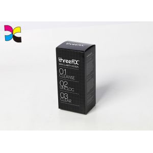 Cheap Black Matte Custom Printed Product Boxes , Oil Liquid Bottle Custom Boxes With Logo for sale
