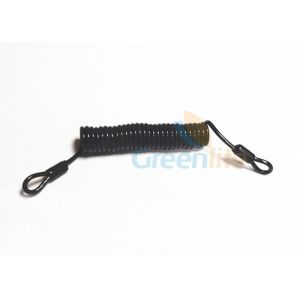 Cheap High Security Anti-lost Stainless Steel Coiled Tool Lanyard With Custom Cord Loop for sale