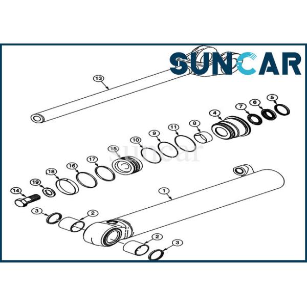 Quality 1542879C1 Case Seal Kit 63.5MM Rod 521D 521E Wheel Loader Lift Cylinder Repair Sealing Kit wholesale