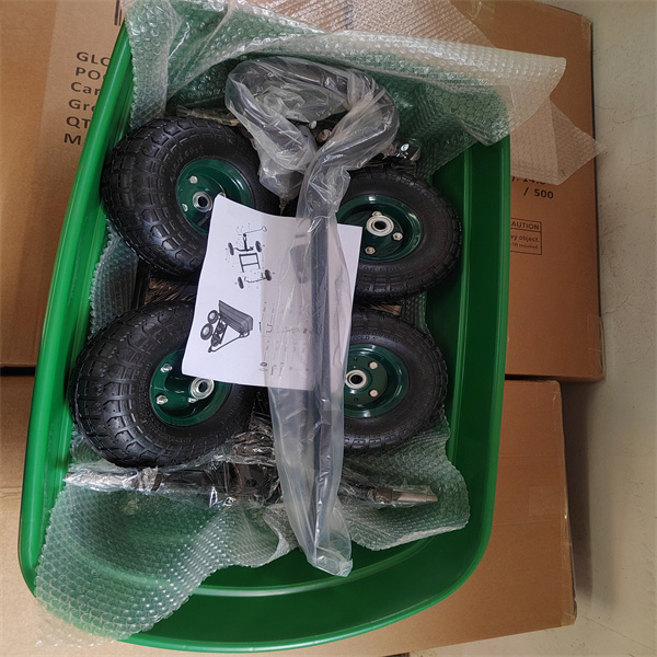 50L Plastic Tray Garden Dump Cart Garden Tipper Trolley Sand Wagon With Handle