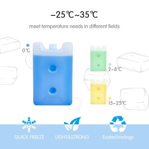 Non-Toxic PCM Ice Packs with 15-25C and -15 to -25C Temperature Range in Various
