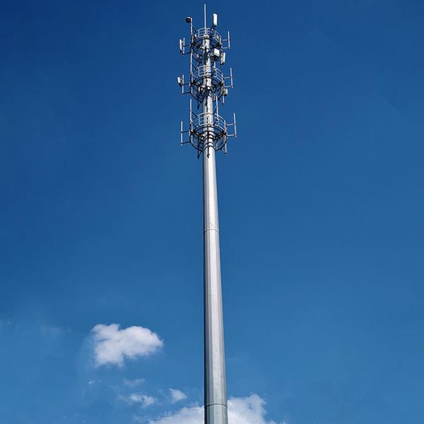 Quality 15m-60m Height Telecom Poles With 25m/s Wind Pressure Calculation wholesale