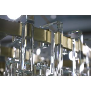 LED Modern Marignan Rectangular Chandelier 152cm Crystal Chandelier In Round