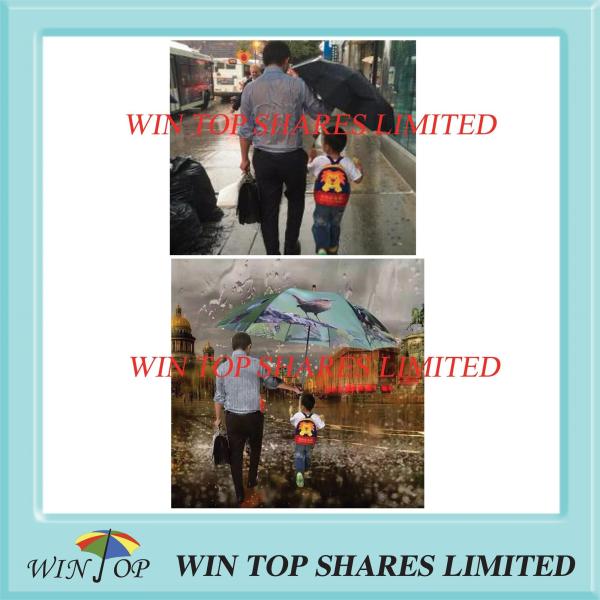 Quality Jumbo size birds printing Umbrella for father and son wholesale