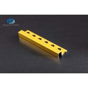 6063 Aluminium Square Edge Tile Trim 8HW Hardness Multifeatured Transition Trim