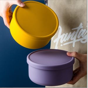 Food Grade Silicone Bento Lunch Box 1 Lattice Food Storage Container for All