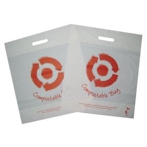 Compostable disposable biodegradable plastic garbage bag, 100% compost