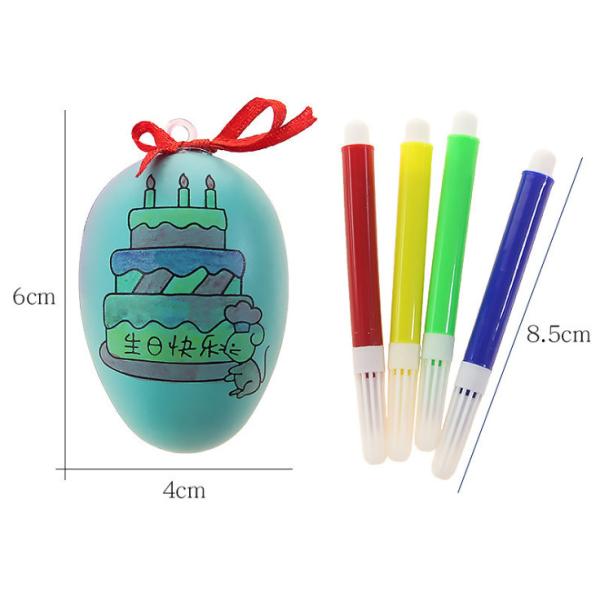 Assorted colors Plastic Easter eggs Gachapon Eggs surprise eggs Gacha Ball With 4 Colours Water Color Pen for kids DIY