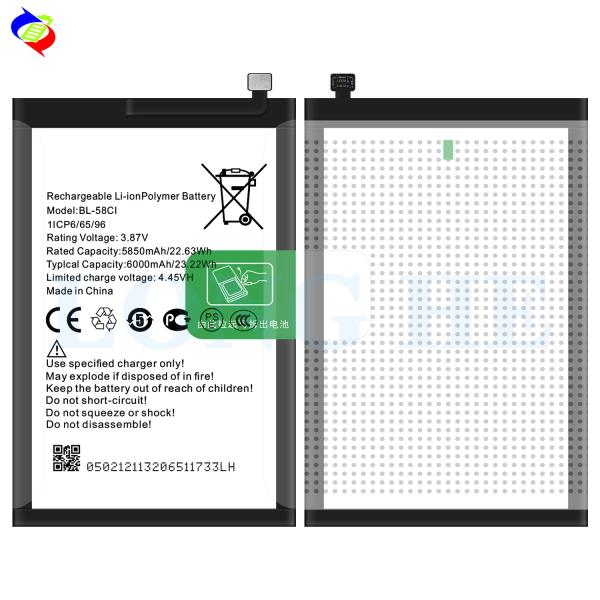 High Capacity 6000mAh Li-ion Polymer Battery BL-58CI for itel P40 P662L Original 100% Authentic