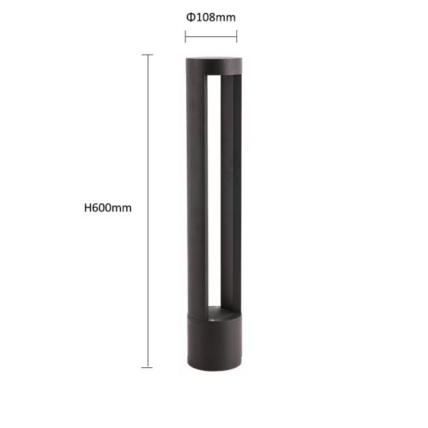 EMC LED Lawn Lamp 12W AC220V 110 Lumen/W Luminous Cree Chip