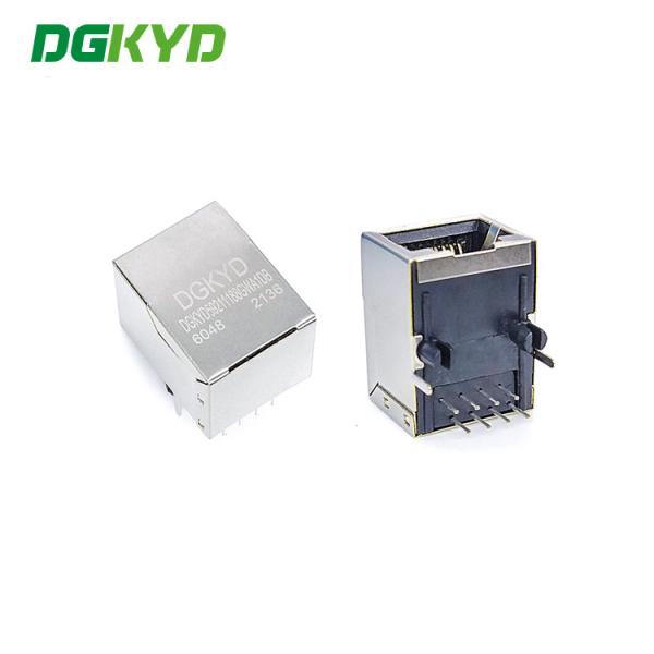 Quality RJ45 Network Port Connector 1X1 8P8C 30U Straight-In With Light Shielding Connector wholesale