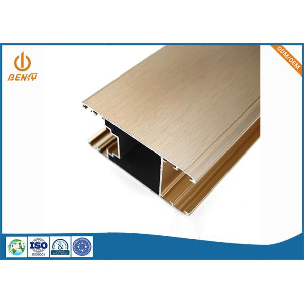 Quality Alloy 6063 Custom Aluminum Extrusion Profiles High Precision Brushed wholesale