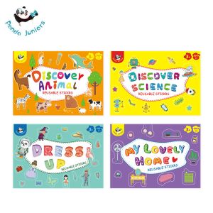 Repositionable Dress Up Reusable Sticker Book 4 Themes For Toddler