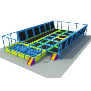 Anti UV Adults / Kids Trampoline Park Without Scratch 19*13*3m KP140625-1