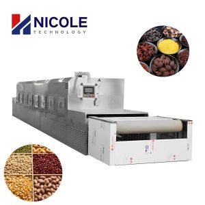 Tunnel Belt Type Three Phases Microwave Sterilization Machine Grain Food Spice