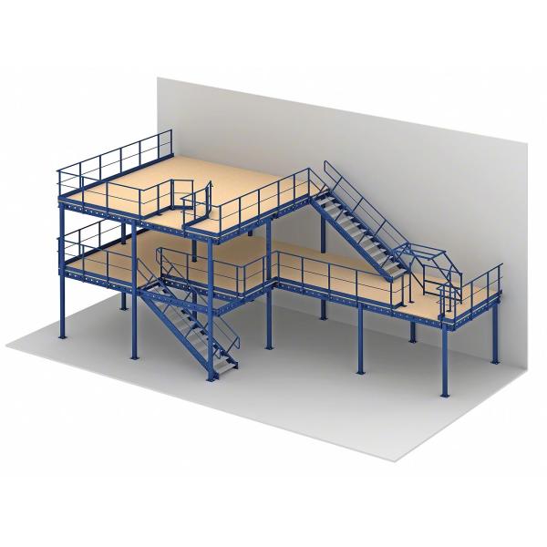 Quality 1 - 2 Levels Heavy Duty Raised Storage Mezzanine Floor For Industrial Storage wholesale