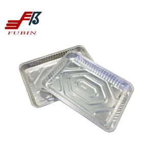Cookie Sheet Shallow Aluminum Rectangular Foil Trays With Lid 4500ml