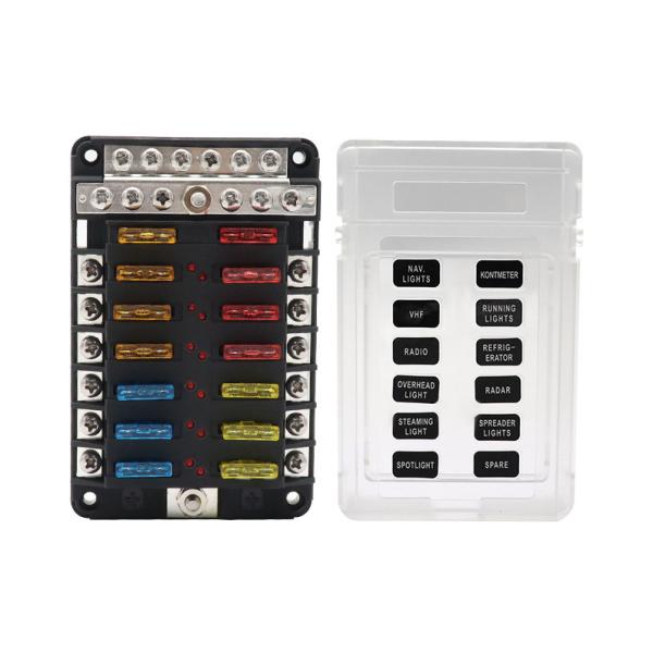 Quality Belt Negative Polar Flow Stream Row 14 Road Fuse Box With LED Indicator 100A wholesale