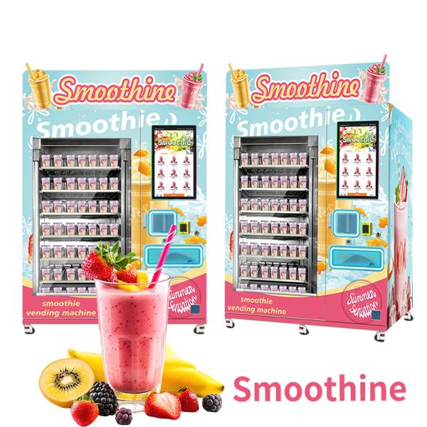 Quality Touch Screen Smoothie Vending Machine with Compressor Cooling System and Convenient Bill Payment wholesale