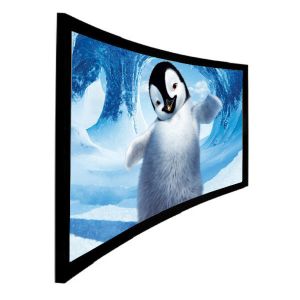 120'' wall mounted projector screens , Curved Projection Screen for Home Theater