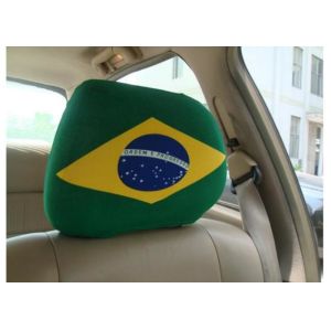 Advertising Rear View Mirror Cover / Promo Items Decorative Headrest Covers