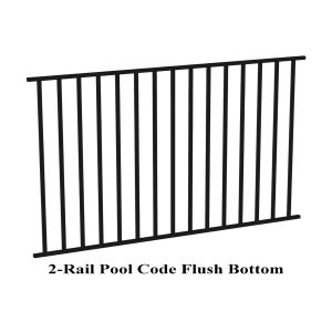 2 rails top and bottom flush upright rails powder coated pool fencing panels