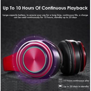 BH3 Glowing Headphones Bluetooth 4.1 Wireless Stereo Portable Foldable Headphone