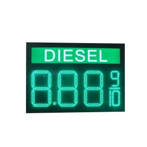 Cheap Iron Casing Fuel Station Pylon Sign Gas Display with 7 Segment LED Board and LED Light for sale