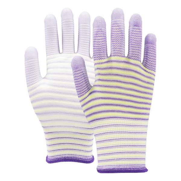 Quality NBW-PT303 Zebra Pattern PU Palm Gloves 13 Gauge Protection wholesale