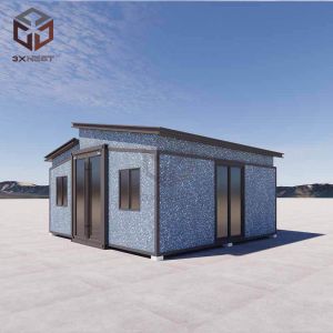 Earthquake Proof Prefab Flat Pack Folding House With PU Insulation