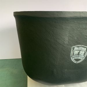 Thermal Shock Resistance Graphite Clay Crucible Cylindrical For Melting And