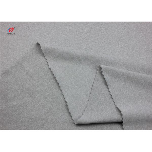 Weft Knit Polyester And Spandex Fabric Melange Single Jersey Fabric For Sportswear