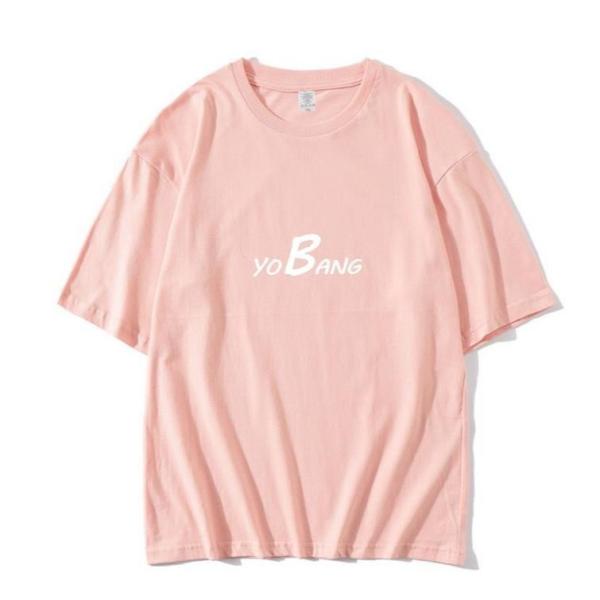 Quality Hip Pop Skateboard Clothing New Look Cotton Oversized T Shirt In Pink For Men wholesale