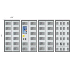 Credit Card Operated Vending Locker With Touch Screen Transparent Doors