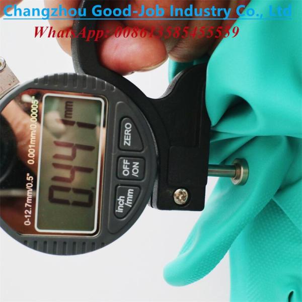 18mil Thickened Nitrile Heavy Duty Industry Protective Work Gloves Flocking Puncture Oilproof Chemical Resistant