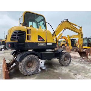 Hard Construction Mini 6T R60W-7 Used Hyundai Excavator