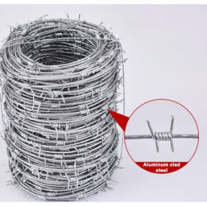 Spacing 5'' Razor Coil Barbed Wire Security Fence PVC Coated