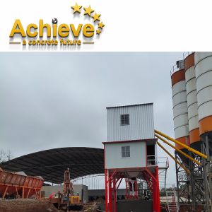 HZS60 Concrete Batching Plant Stationary Ready Mixed 60m3/H 3.8m