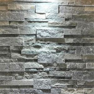 Gray Or White Color Ledgestone Veneer Stone With Cement / Concrete Backed