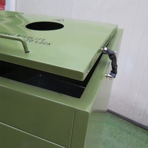 2020 New style waste cans price bear proof dust bins two compartments with locks