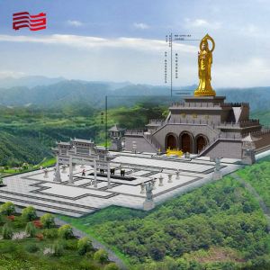 Tourist Attraction Metal Giant Buddha Sculpture with Customized Gilding Process