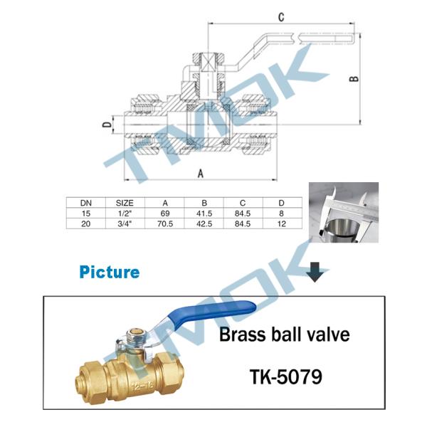 Control 22mm Gas Lever 600 Wog NPT Threaded Brass Ball Valve