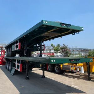 Customizable 3 Axle 40 Ft Semi Truck Trailer Flatbed Container Semi Trailer With