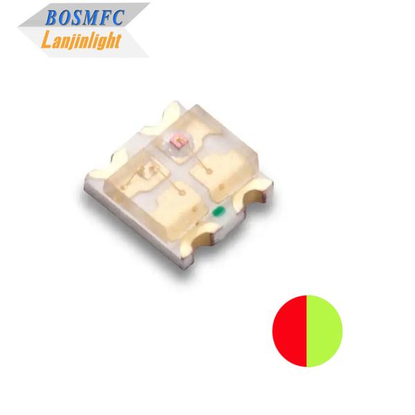 Practical 0.06W 0603 SMD LED Bicolor Red And Yellow Green Wavelength 568-576nm