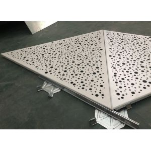 Perforated Aluminum Metal Triangular Ceiling ISO9001 For Airport Project